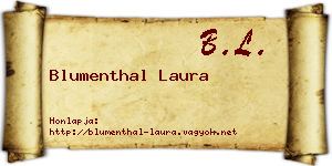 Blumenthal Laura névjegykártya
